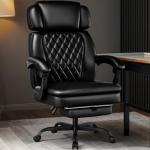 Sturdy Ergonomic Office Chair with Footrest