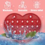 Heart Shaped Pop Bubble Fidget Toy for Kids