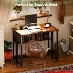 Huuger 31.5 Inch Foldable Desk with Storage