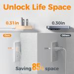 TESSAN 10ft Surge Protector Power Strip with USB