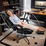 Sturdy Ergonomic Office Chair with Footrest