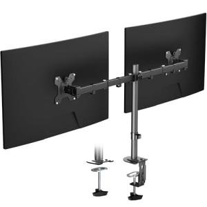 Adjustable Dual Monitor Stand for 32-Inch Screens