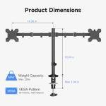 Adjustable Dual Monitor Stand for 32-Inch Screens