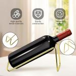 Gold Metal Wine Rack Set for Countertop Storage