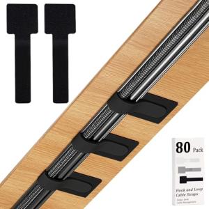 80PCS Cable Management Straps for Home Office