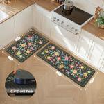 Cushioned Non-Slip Kitchen Mats - 2 Pack