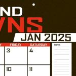 Cleveland Browns 2025 Desk Calendar - 22x17