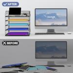 Cawukege 5-Tier Metal Desk Organizer with Handle