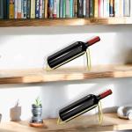 Gold Metal Wine Rack Set for Countertop Storage