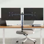 Adjustable Dual Monitor Stand for 32-Inch Screens