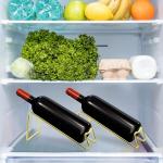 Gold Metal Wine Rack Set for Countertop Storage