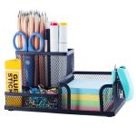 M&G Mesh Pen Holder with Sticky Notes Organizer