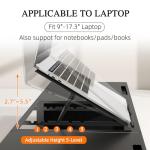 Adjustable Dual Monitor Stand with Storage Drawers