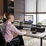 Adjustable Dual Monitor Stand with Storage Drawers