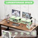 2-Tier Monitor Stand with Drawer and Accessories