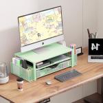 2-Tier Monitor Stand with Drawer and Accessories