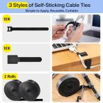 Cable Management Kit with Clips and Zip Ties