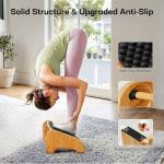 Ergonomic Bamboo Under Desk Footrest with Massage Surface