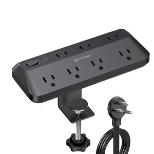 TROND Desk Clamp Power Strip with 7 Outlets