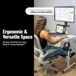 Adjustable Height Rolling Desk with Wheels