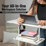 Adjustable Height Rolling Desk with Wheels