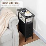 Slim Charging End Table for Small Spaces