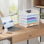 Cawukege 5-Tier Metal Paper Organizer with Handle