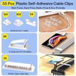 Cable Management Kit with Clips and Straps