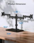 Dual Monitor Stand with Glass Base and Arm