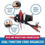 VELCRO Cord Organizer for Desk and Nightstand