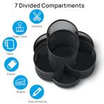 Topwey 360° Rotating Desk Organizer with Cup Holder