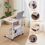 FinerFurnis Adjustable Mobile Standing Desk with Wheels
