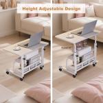 FinerFurnis Adjustable Mobile Standing Desk with Wheels