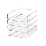 Clear 4-Tier Acrylic Paper Tray Organizer