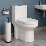Songtec Black Floor Toilet Paper Holder Stand