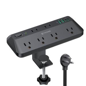 TROND 20W USB C Clamp Power Strip with 7 Outlets