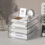 Clear 4-Tier Acrylic Paper Tray Organizer