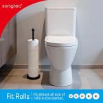 Songtec Black Floor Toilet Paper Holder Stand