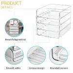 Clear 4-Tier Acrylic Paper Tray Organizer