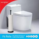 Songtec Black Floor Toilet Paper Holder Stand