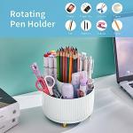 360-Degree Rotating Desk Organizer with 5 Compartments