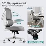 Ergonomic White Office Chair with Lumbar Support