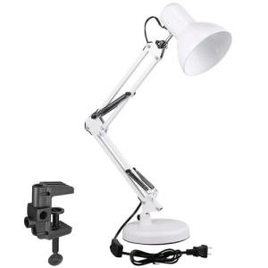 Adjustable Clip-On Desk Lamp with Swing Arm