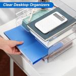 Clear 4-Tier Stackable Desk Organizer Set