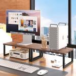 2 Pack Wood Monitor Stand Risers for Desks