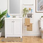 IRIS USA Metallic White Paper Towel Holder