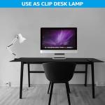 Adjustable Clip-On Desk Lamp with Swing Arm