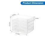 Clear 4-Tier Stackable Desk Organizer Set