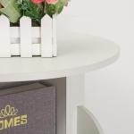 Rotating Bookshelf, 360° Spinning 4-Tier Floor Standing Narrow Bookcase with Large Capacity and Compact Design, Wood Book Storage Organizer for Small Spaces, Kids Room or Bedroom White