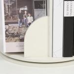 Rotating Bookshelf, 360° Spinning 4-Tier Floor Standing Narrow Bookcase with Large Capacity and Compact Design, Wood Book Storage Organizer for Small Spaces, Kids Room or Bedroom White